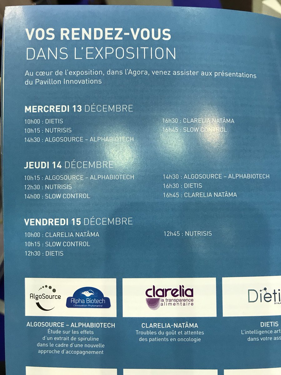 algosource's tweet photo. Venez nombreux à l’atelier démonstration @algosource des innovations nutrition @lesjfn #JFN2017 https://t.co/eSSB8TCZU5