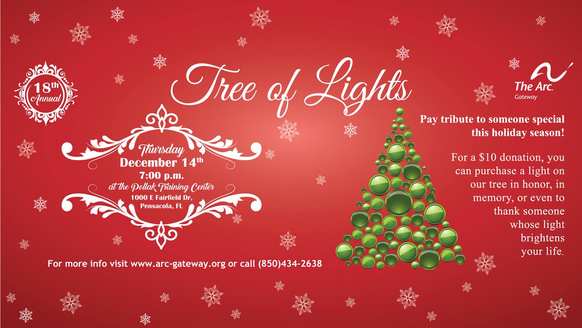 The Arc Gateway (@arcgatewayinc) on Twitter photo Join us for Tree of Lights tomorrow! #TOL2017 Join us for Tree of Lights tomorrow! #TOL2017