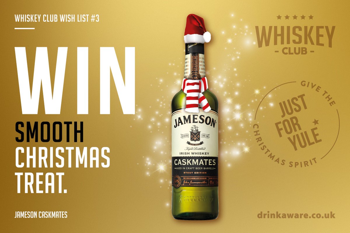 Win a bottle of Jameson Caskmates! RT to enter our #WhiskeyWishList competition. Closes on Friday 15th December.