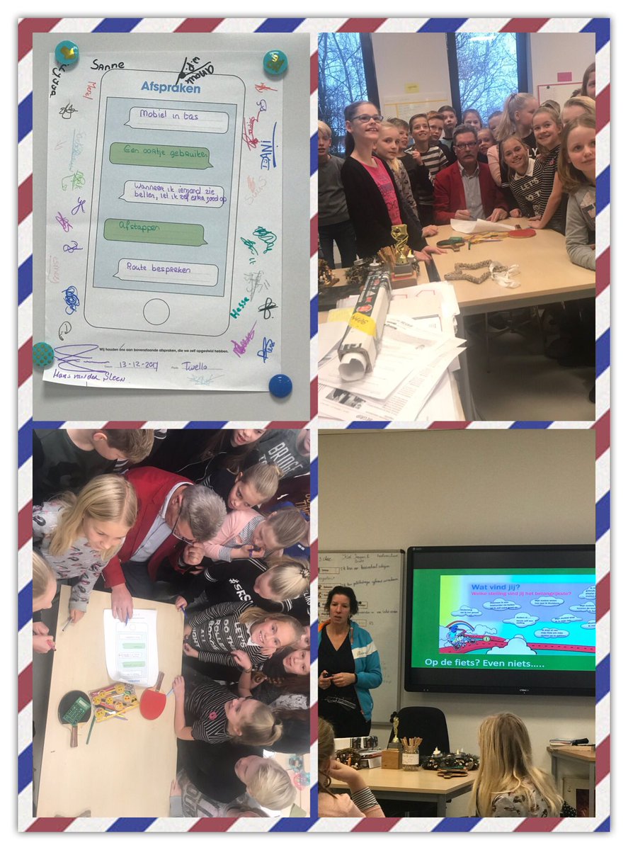 Lesover mobieltjes in het verkeer. Was zeer leerzaam. Wethouder Hans van der Sleen was ook aanwezig. Samen met de kinderen afsprakenlijst getekend. <a href="/gemeente_Voorst/">Gemeente Voorst</a> @Astridvdwindt