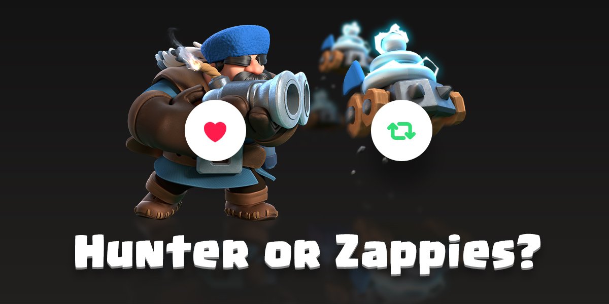 You've tried both, now it's time to vote... Hunters or Zappies? ❤️ for Hunter, Retweet for Zappies!