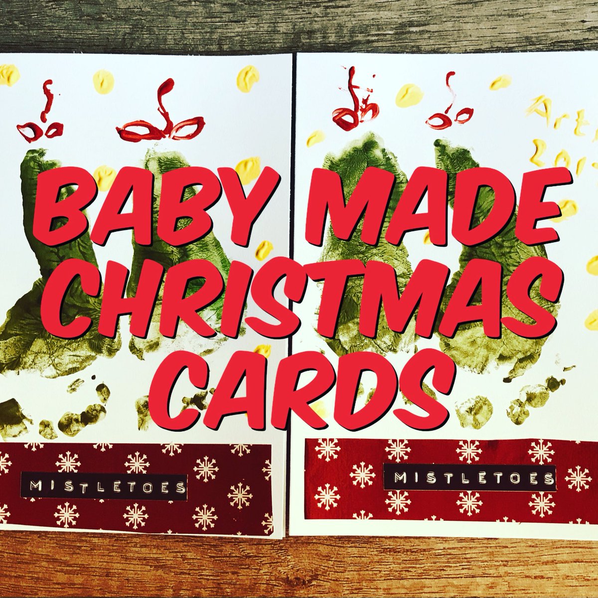 MissMamaSB's tweet photo. We made Christmas cards. Watch my Vlog and find out how to make cards with a baby. Link is below.
https://t.co/FAunCO166j
#christmascards #homemade #homemadechristmas #homemadechristmascards #babymakes #theworks #paint #mistletoes #crafts #crafting #babycrafting https://t.co/KzViIAkyuf