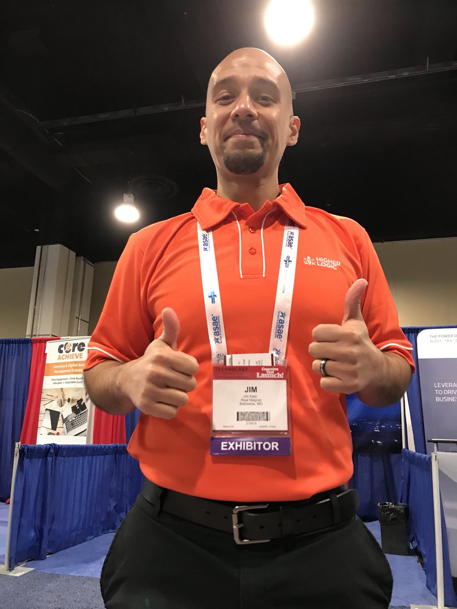 #rocking the <a href="/HigherLogic/">Higher Logic</a> #orange Jim Katz says <a href="/realmagnet/">Real Magnet</a> we have promos for #ASAE #TECH17 today only!