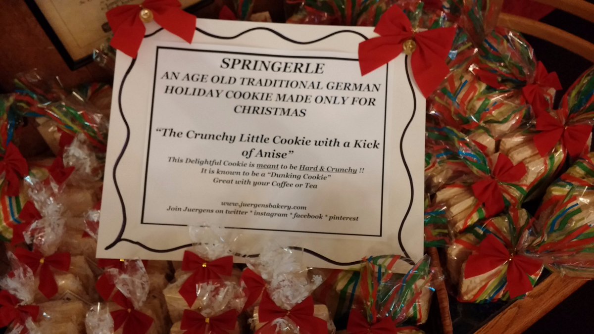 Calling All #BlackLicorice Lovers! Unite <a href="/JuergensBakery/">Juergens Restaurant</a>! You'll LOVE #Springerle,  our Traditional, CRUNCHY #German Dunking #Cookie flavored w/#Anisette. They're ONLY here 4 #Christmas so Get 'em B4 they're GONE! juergensbakery.com 614.224.6858 #GermanVillage  #Columbus