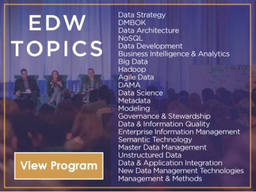 DAMA_I's tweet image. .@Dataversity  &amp;amp; @DAMA_I  just announced #EDW18 agenda! Check out the amazing lineup of 100+ #data experts &amp;amp; topics ow.ly/YcC030gg5co