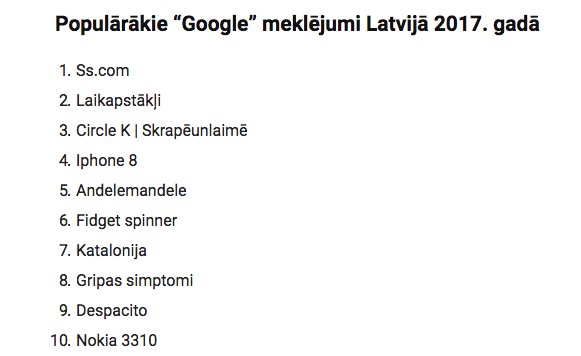 Īsumā par internetu Latvijā
