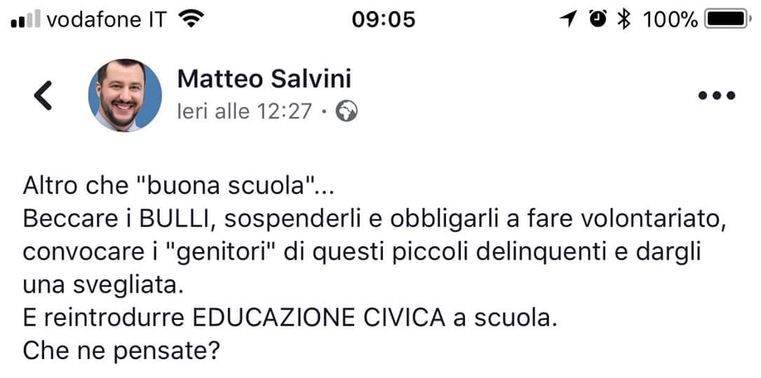 MarateaVito's tweet photo. @matteosalvinimi sembra poco informato, gli abbiamo gentilmente fatto sapere che l’introduzione dell’educazione civica è una battaglia già vinta. Tornerà dall’anno scolastico 2018/2019 grazie all’impegno dei Millennials del @pdnetwork  e della ministra @valeriafedeli https://t.co/a2qcTO7Li4