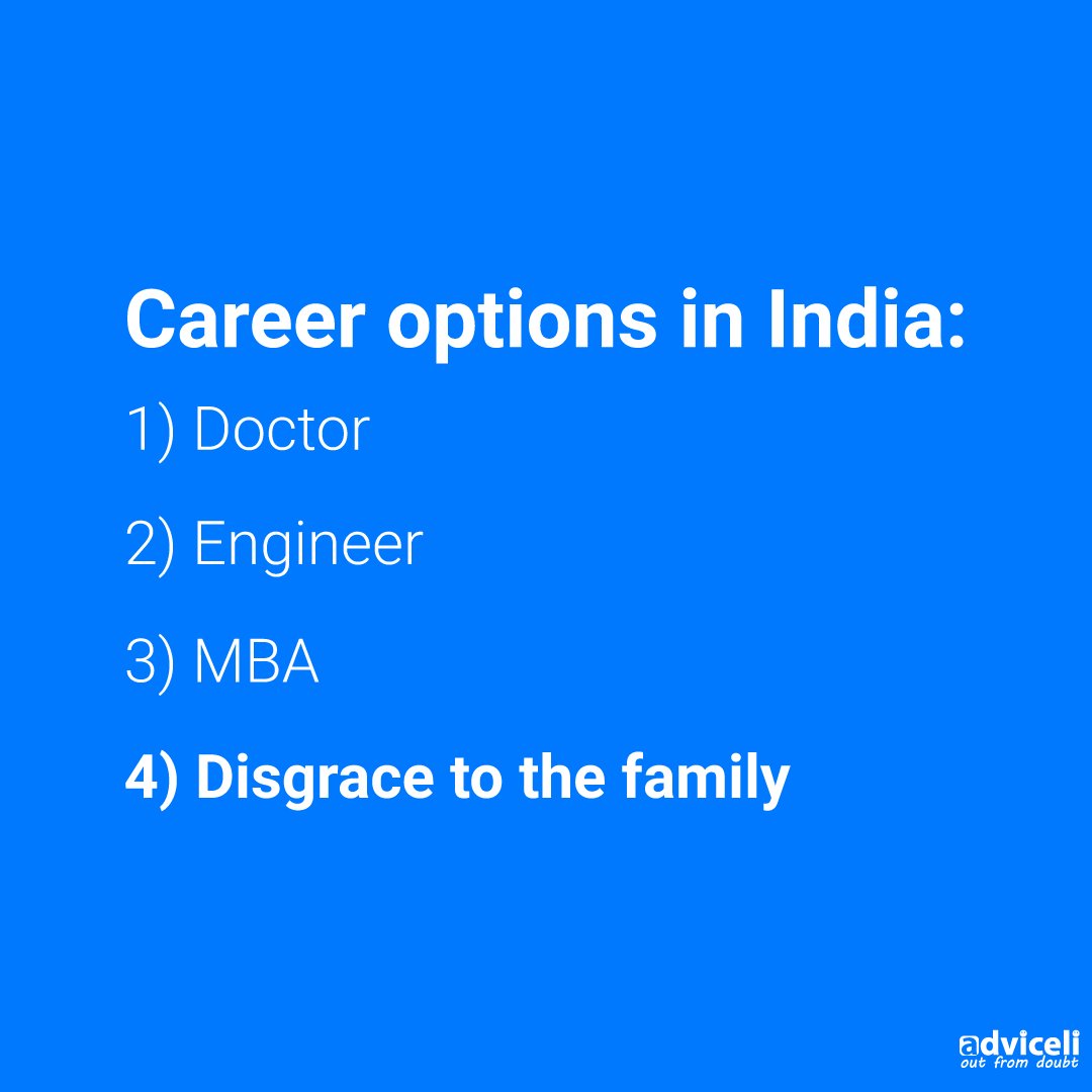 adviceli's tweet photo. Be the 5th category. 
To know more connect with us at https://t.co/whTj3jZM9W or call us at +91-9811929282.
#Adviceli #ExpertAdvice #TalkToExpert #AskTheExpert #CareerCounselor #CareerGuidance #EducationGuidance #BeWhatYouWantToBe #CareerGoals #AllIsWell https://t.co/73yTVcVvdh