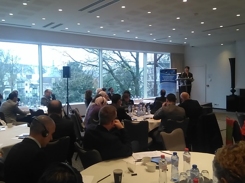 InesBriard's tweet photo. Start of 2days focusing on #EuroMed  cooperation. #EBESM &amp; #EUROMEDInvest final conferences. @GIZ @EUROCHAMBRES https://t.co/eLfC191dYF