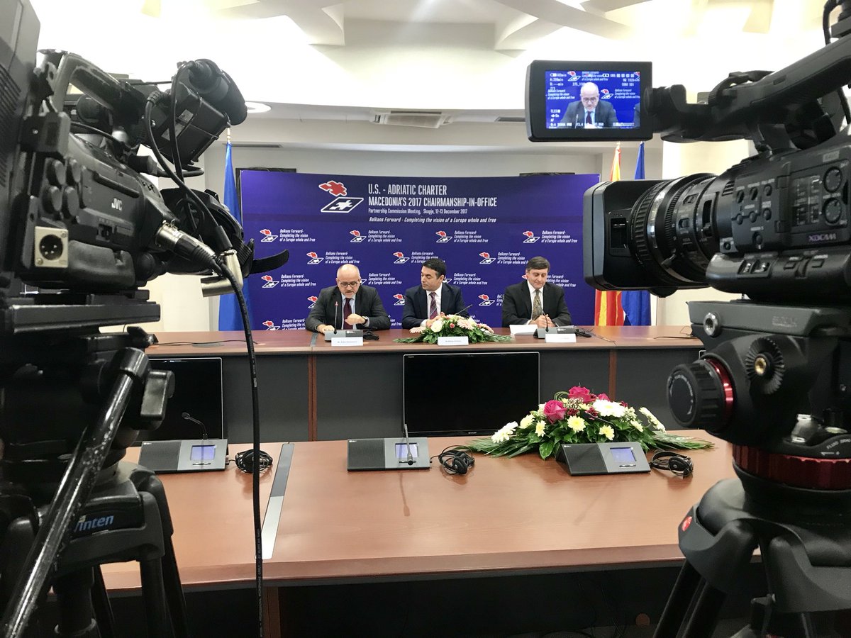 “Next year will be a year of oppportunities.” - FM <a href="/Dimitrov_Nikola/">Nikola Dimitrov</a>

Statements following U.S. - Adriatic Charter Partnership Commission Meeting at @MFA_Macedonia.