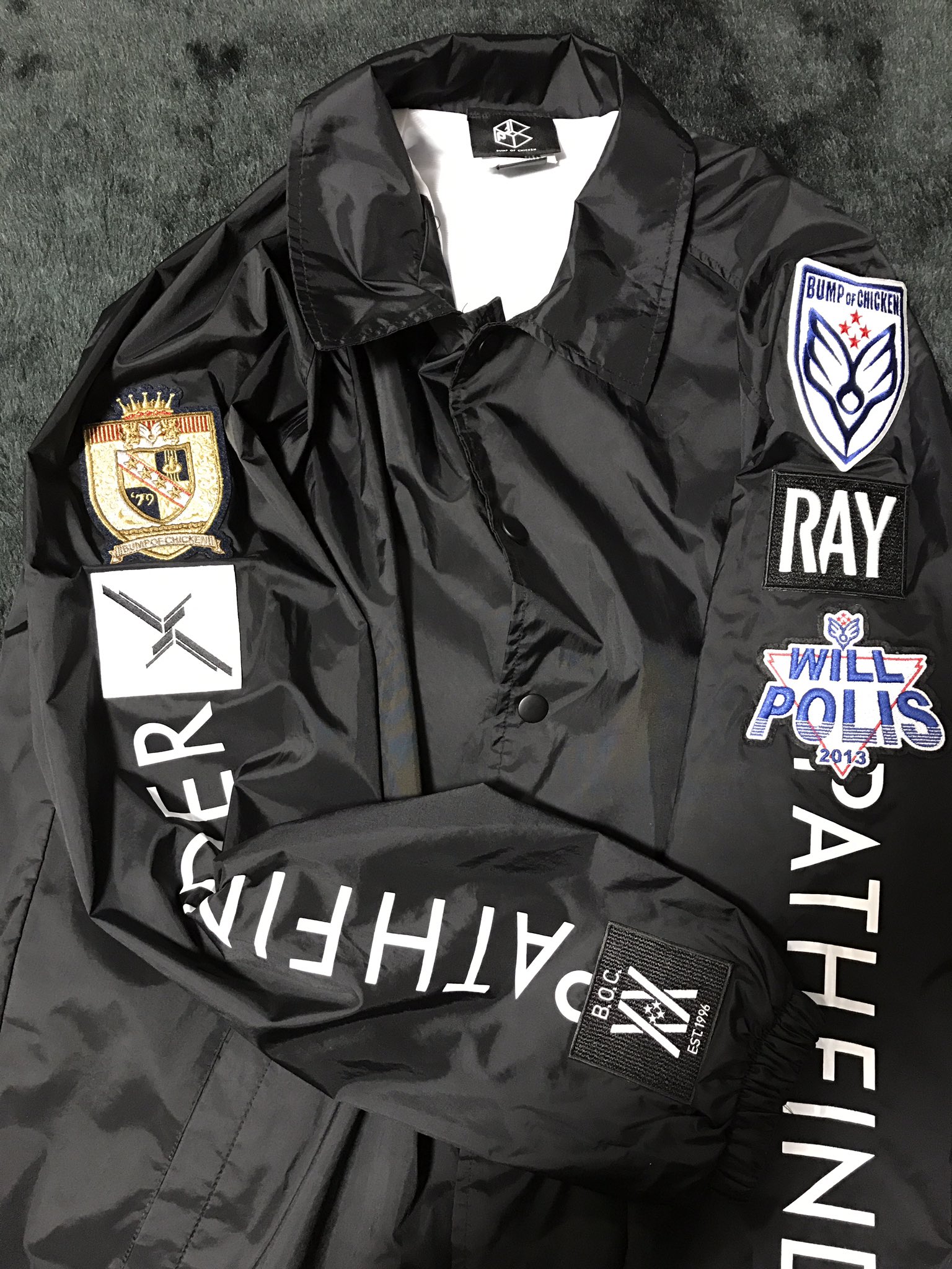 ジャケット・アウター BUMP OF CHICKEN Logo Coach Jacket/BLACK Amazon.co.jp: Outerwear BUMP OF CHICKEN Logo Coach Jacket