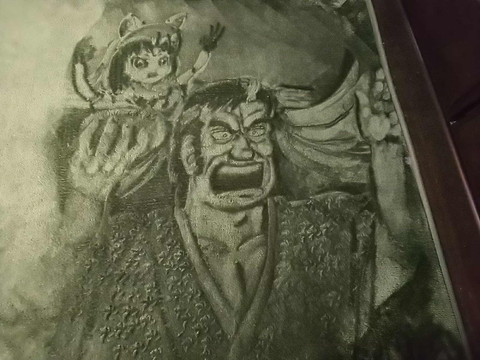 あぎとぅ 原作版 海原雄山が このアライ作ったのは誰だあっ と厨房に怒鳴り込んでくるのを絨毯に描きました 海外の方 意味わからなくてごめんね