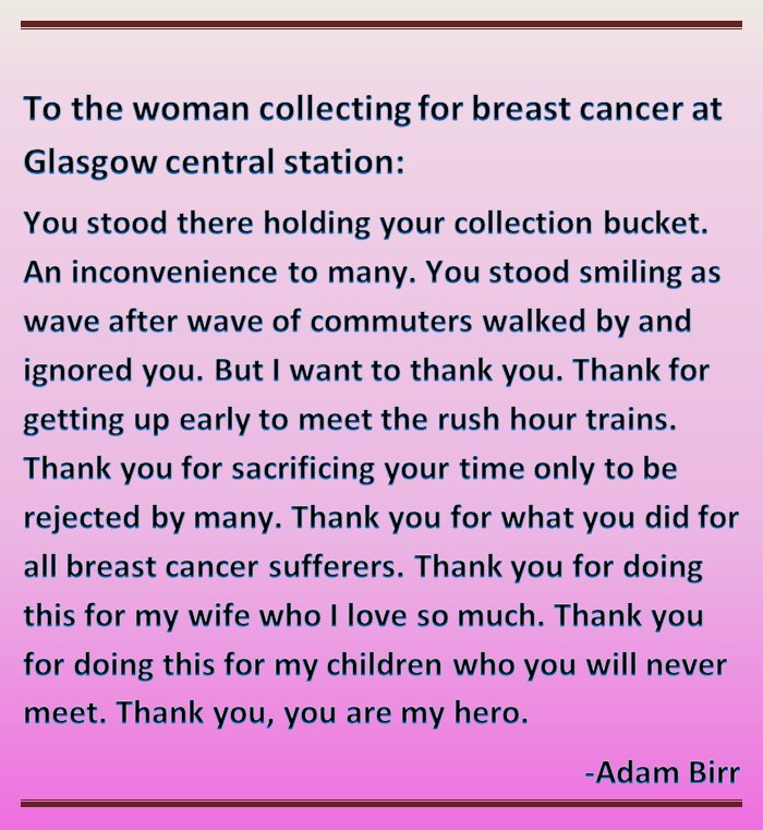 Ode to the charity collector @BCCare @BCCareScot in Glasgow Central Station @ScotRail