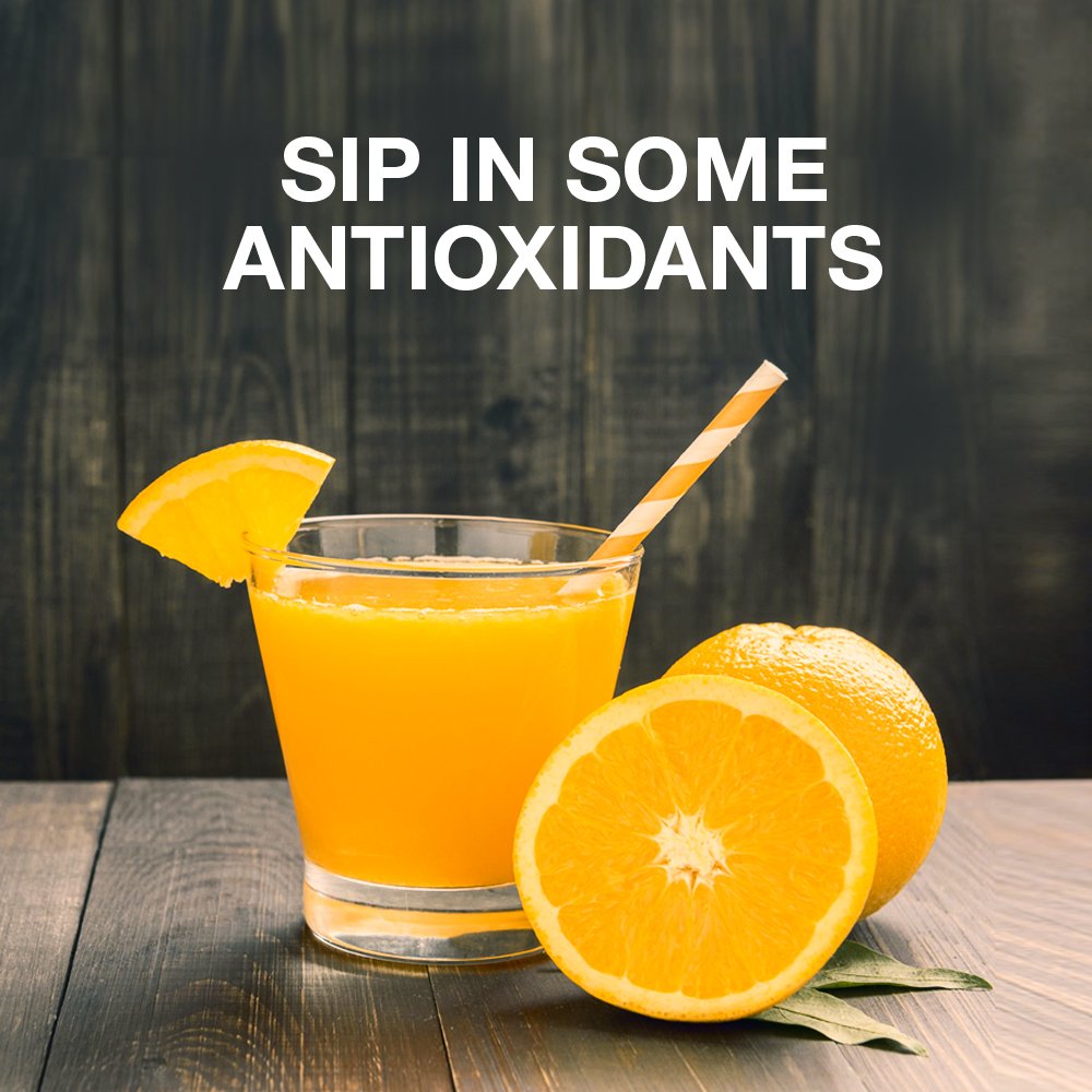 Antioxidant components in orange juice helps to improve skin complexion.
#Elovera #HealthySkinFood