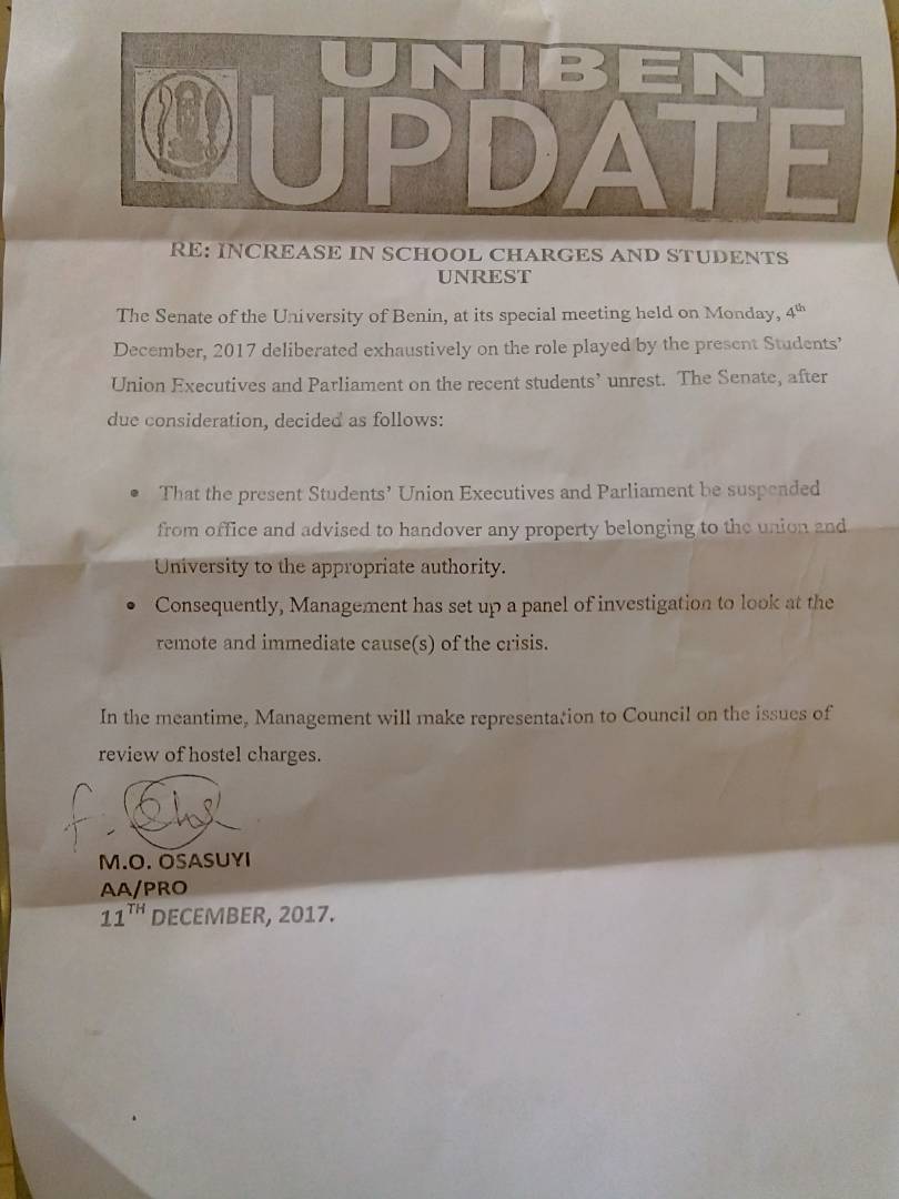 Alex_Val_Momoh's tweet photo. Uniben students are being attacked by UNIBEN authorities. 
#bringbackUnibenSUG https://t.co/eng19Ng48A