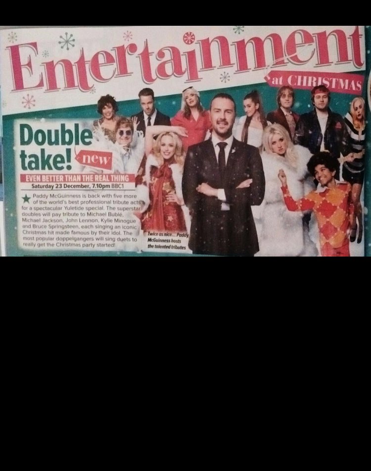 lissjonesmusic's tweet image. Well things keep getting better 🙊 in what’s on tv mag ✨✨@BBCOne @BBCONEEBTTRT @britneyspears @PaddyMcGuinness #evenbetterthantherealthing