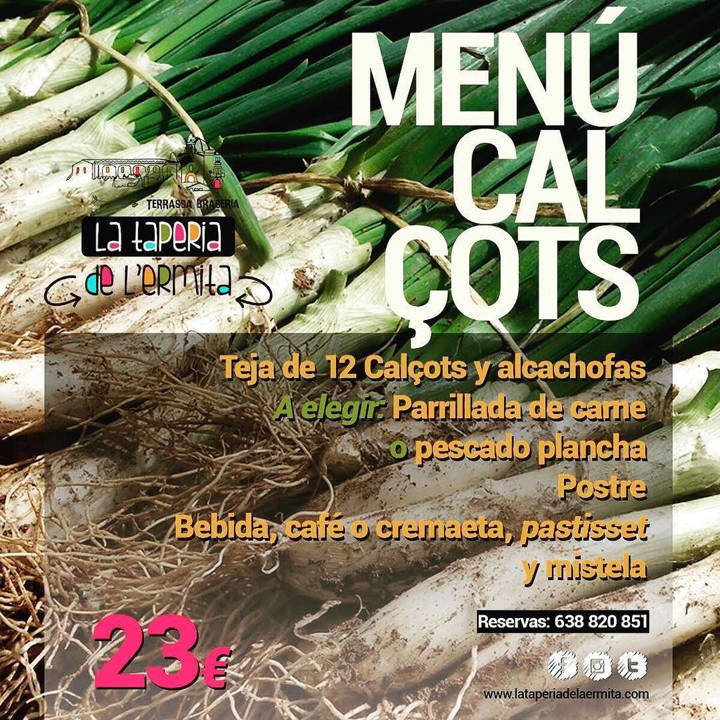 Amb el fred arriben els #calçots i a La Taperia de l’Ermita ja tenim el nostre menú especial.
Vine a asaborir l’esència del camp i la brasa al nostre restaurant.
📞638820851
💻ift.tt/2mG5hhi