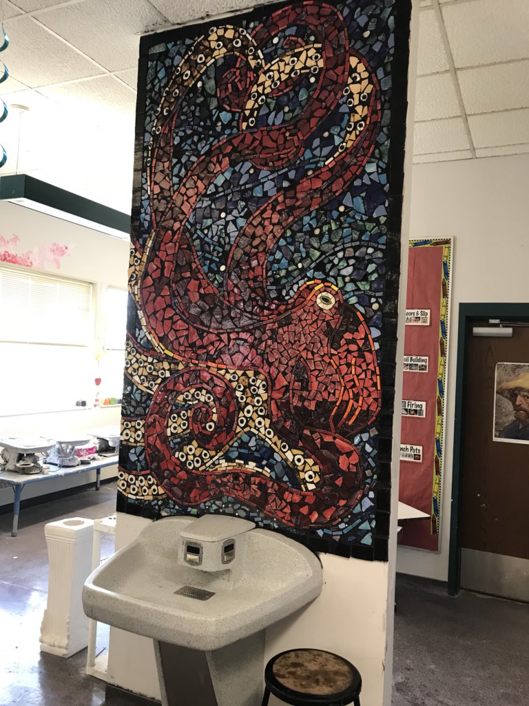 All done!!! I am so proud of Alan of the students who participated in creating this mosaic. #EHHSAcheives #weareEHPS