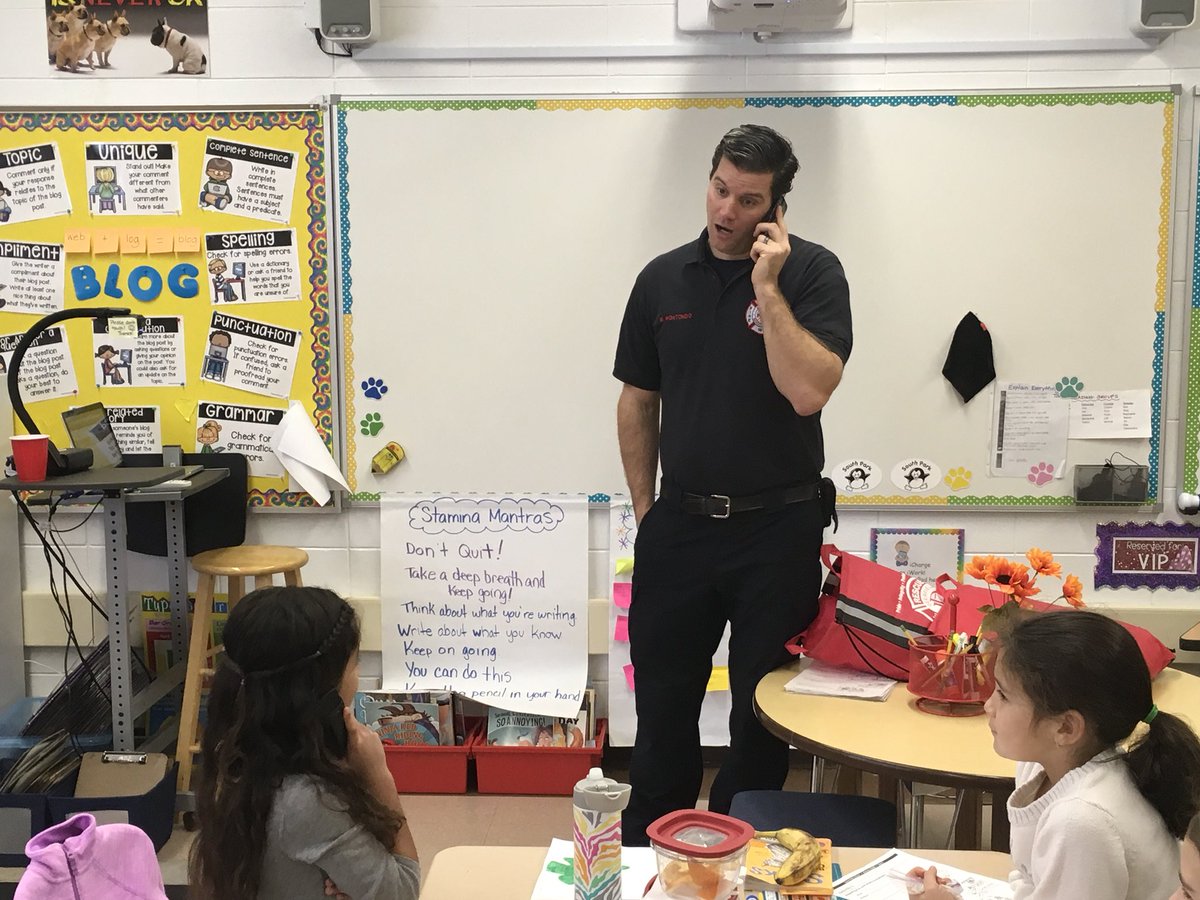 JenMerens's tweet photo. 2nd graders practice dialing 9-1-1 in an emergency and test smoke detectors with Firefighter Micah. #sp109 #engage109 #FireSafety https://t.co/XE8yx26Ede