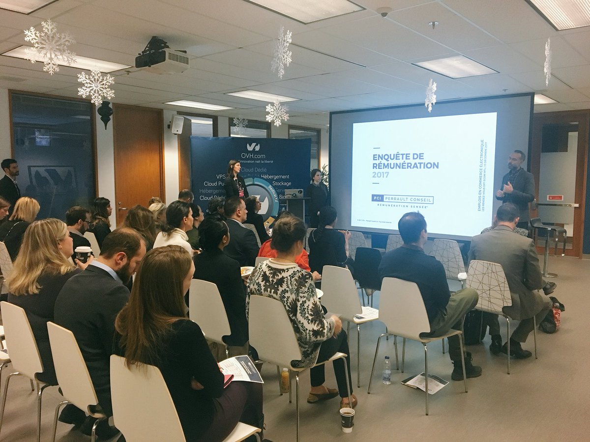 Merci @ovh_qc  de nous recevoir ce matin pour le dévoilement de notre enquête salariale sur les métiers du numérique. #ecommtl #digitaltalents #pciperraultconseil <a href="/DAVIDsTEA/">DAVIDsTEA</a> <a href="/Shopify/">Shopify</a>