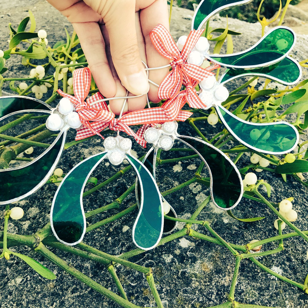 Inspired by #nature...💚 #glass #handmade #mistletoe #christmas