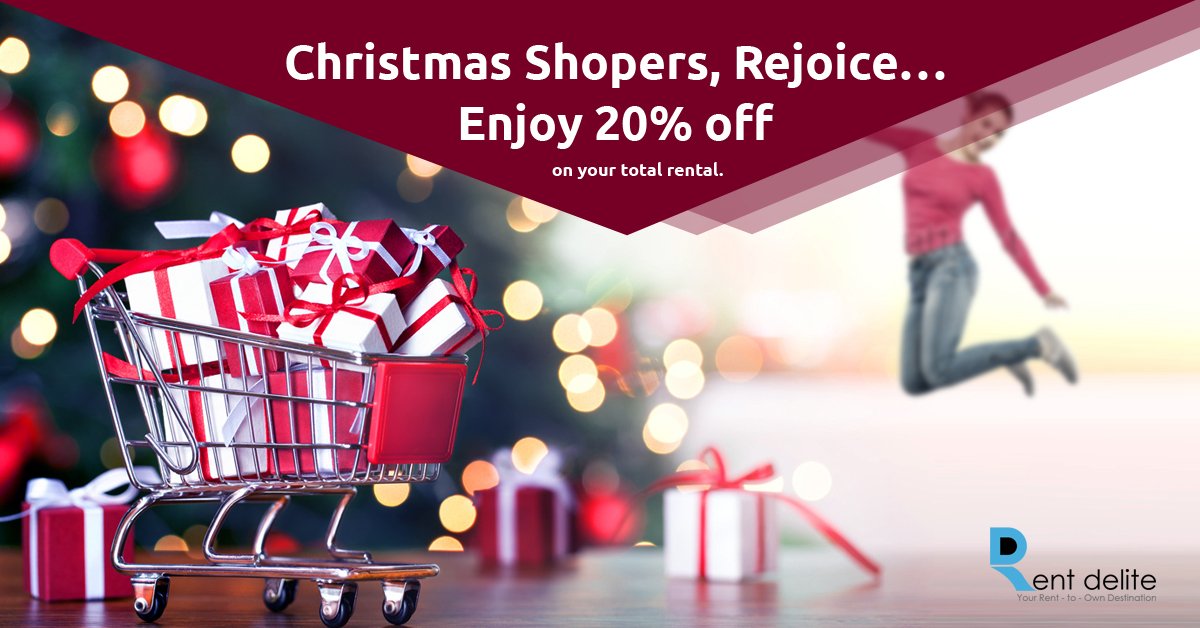 There's only one sale &amp; that is Christmas sale. Enjoy those Christmas deals early with Rentdelite.com. Grab Flat 20% off on your total rental! For more info ... goo.gl/1EnsZk 
#Rentdelite #GameOfDeals #FlashSale #Renttoown