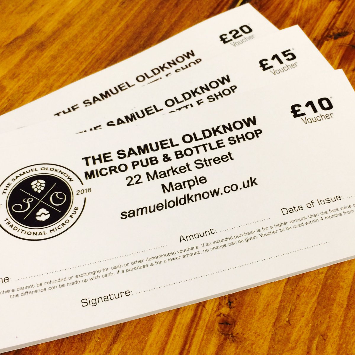 Gift boxes and beer vouchers now in stock.