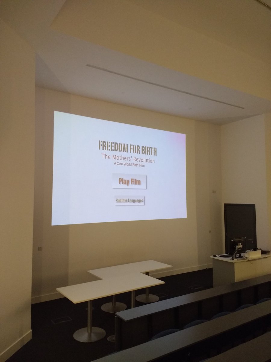 MhairiMcLellan's tweet photo. Setting up for the @RGUMidSoc screening of #FreedomforBirth @oneworldbirth @MidwivesRGU @RGUNursing #birthrightsarehumanrights https://t.co/SSnaIjwh5K