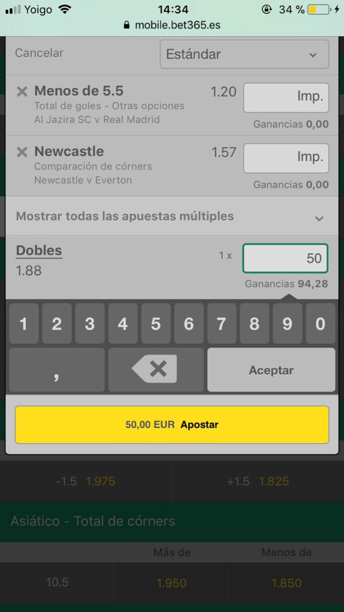 TopCornerSet's tweet image. 💰Stake 5 @ 1.88