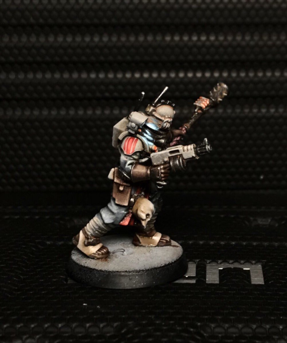 ACoatofGrey's tweet image. Finalized ganger color scheme pre weathering.  #necromunda #thecompanymen