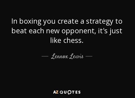 England_Boxing's tweet image. #WednesdayWisdom "In boxing you create a strategy to beat each new opponent, it's just like chess" - @LennoxLewis