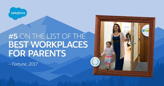 ChadSchaeffer's tweet photo. Proud to work at Salesforce - #5 on Fortune Magazine's Best Companies for Working Parents. Come work with me! https://t.co/Ur8rCqlUti https://t.co/wzkwX0FCyu