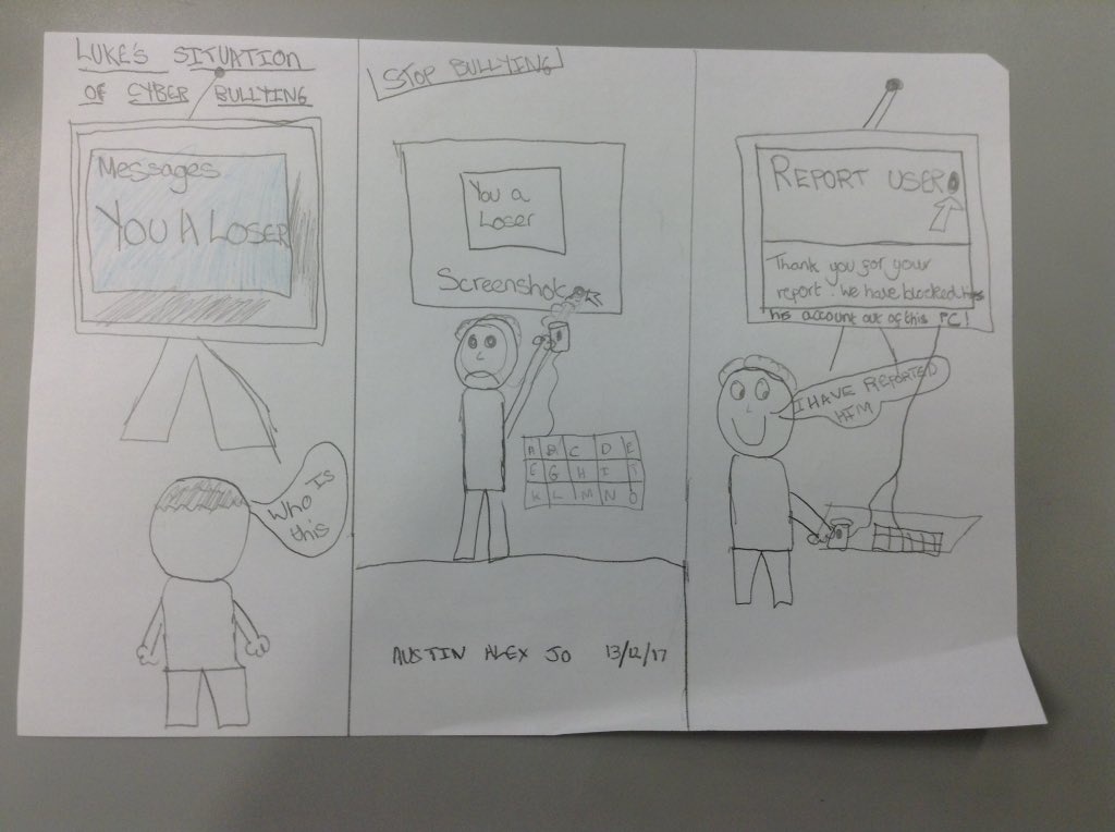 A couple of 5SH's comic strips to do with bullying <a href="/StBedesMiddle/">St Bede's Catholic Middle School (Academy)</a> #smsc #education #bullying #saynotobullying