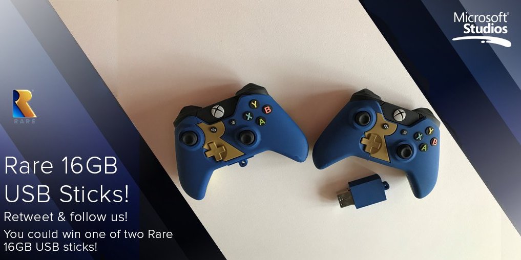 RareLtd's tweet photo. It's your favourite day, #WinWednesday! You've got until 4PM GMT tomorrow to follow us and retweet for a chance at winning one of two 16GB Rare USB sticks! Good luck! https://t.co/v9B6mdWZEk