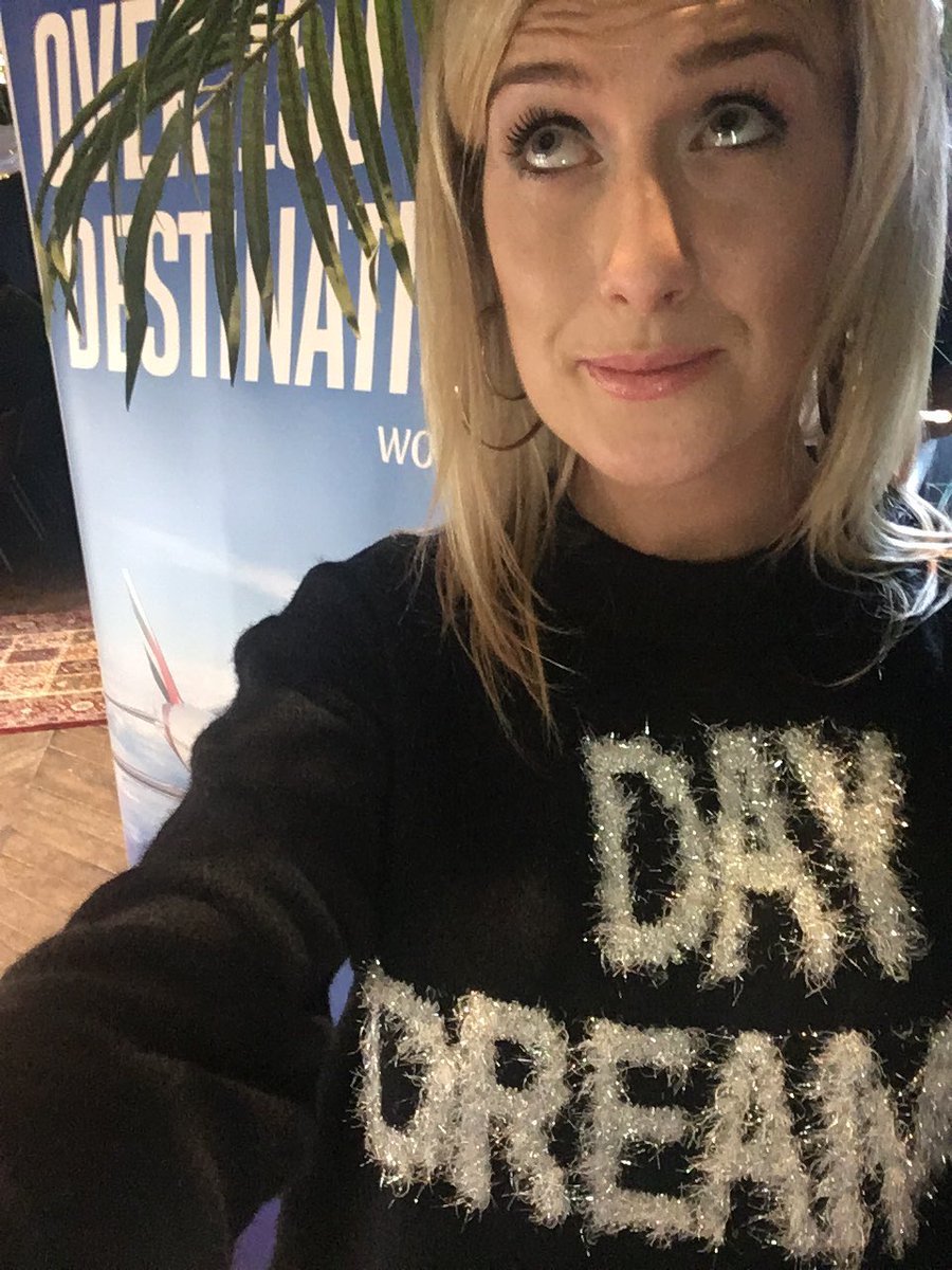 ciarathedoc's tweet image. In the words of the great philosopher (my jumper) we can but #daydream #emiratesbrunch #travel #holiday