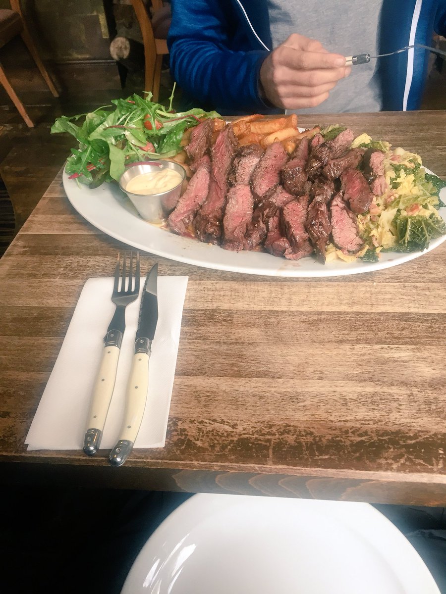 Fiona__Martin's tweet photo. Steak platter at the cosy @TheChesterOx4 😍 luckily we are sitting down and watching a show this evening as we cannot move! #only2ofus #oxford https://t.co/o0IVgi38k7