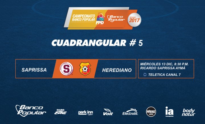 UnafutOficial's tweet photo. HOY juego 10 #CuadrangularFPD #Apertura2017 #LigaFPD
⚽️ @SaprissaOficial vs @csherediano1921 
📅 Miércoles 13 de diciembre del 2017
🏟 Estadio Ricardo Saprissa Aymá
⏰8:30 pm https://t.co/eu5GIiQr4J
