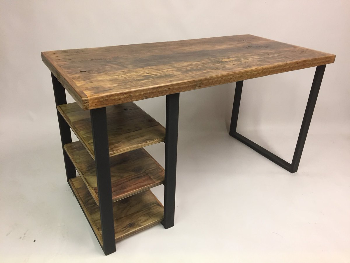 Far Cabinet Makers A Twitter Custom Desk Made From Reclaimed