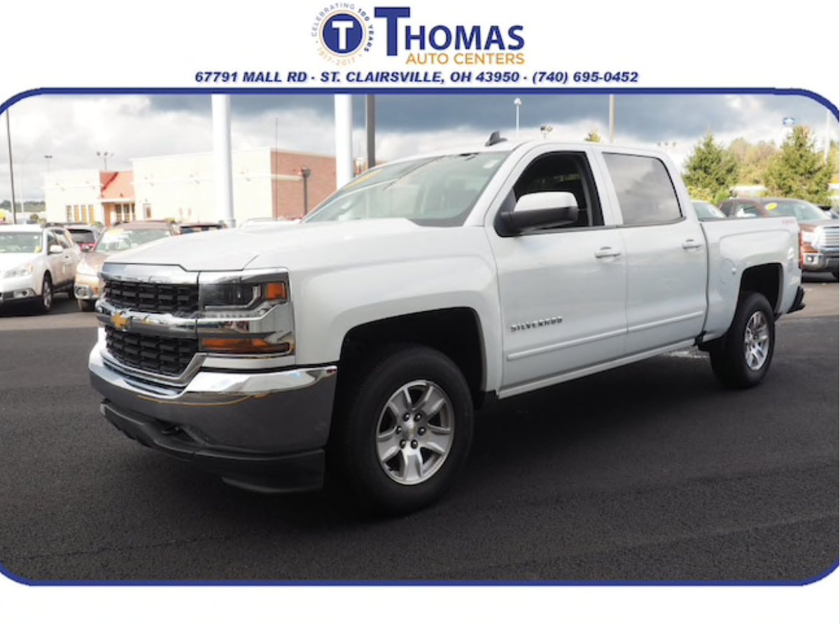 thomasautoctrs's tweet photo. Our Pre-Owned Deal of the Week is this 2016 @chevrolet Silverado 1500 Crew Cab will help you navigate the snowy roads this #winter! Now available for less than $32,000 at @thomasautoctrs! #Snowy #WinterDriving https://t.co/PSQ8sQQWs4