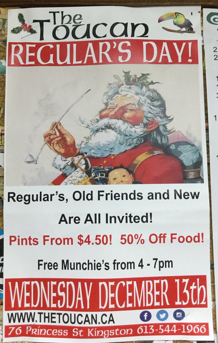 We have our own ideas about the “Twelve Days of Christmas”. Join us. #ygk #RegularsDay #Yuletide