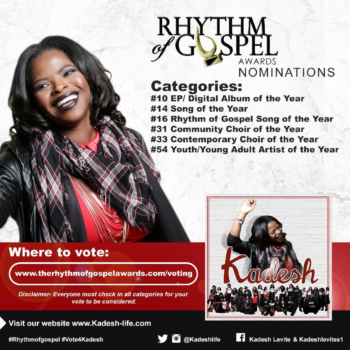 KadeshLife's tweet photo. Nominated for Rhythm of Gospel Awards 🙌🏾🙌🏾🙌🏾 #kadeshlife #kadesh #kenhemusic https://t.co/A8blFpNhPa