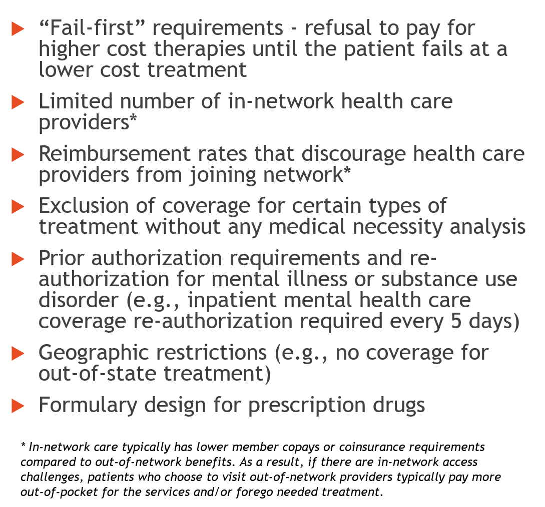 PassThePeach's tweet photo. #PassThePeach Examples of non-quantitative treatment limitations (NQTLs) that restrict access to behavioral health care: https://t.co/Ta7UGzWeov