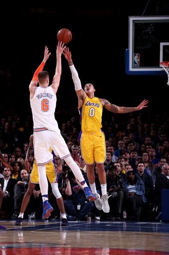 Z out battled Zo and the Lakers.  Dropped 37 and 11 last night at The Garden.  Big time game for a big time player.  <a href="/kporzee/">Kristaps Porzingis</a> #unicorn #NBA #Knicks