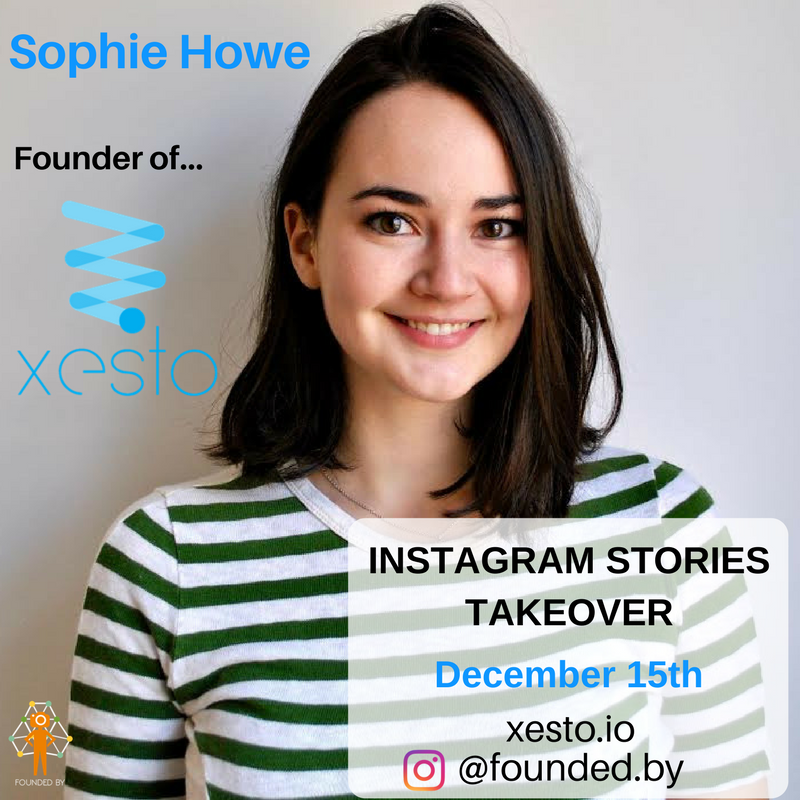 founded_by's tweet photo. Friday, @sophie_howe will be taking over Instagram Stories and we're thrilled to see what she will share about @xesto_io! https://t.co/uyjR5eSYJT