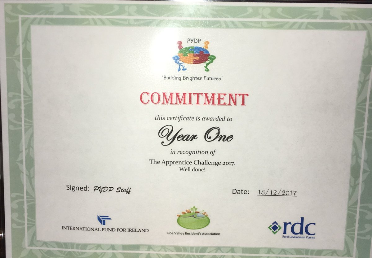 Celebrating Christmas and the Apprentice Challenge with <a href="/PYDPlimavady/">PYDP Limavady</a> <a href="/FundforIreland/">The International Fund for Ireland</a> @RDC_NI
