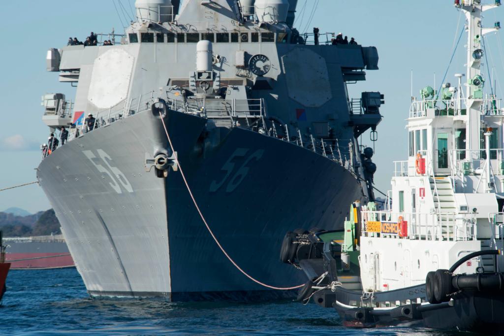 USNavy's tweet photo. USS John S McCain Returns to Fleet Activities Yokosuka - https://t.co/wBV2j8B8eF https://t.co/jcUnKgNiCr