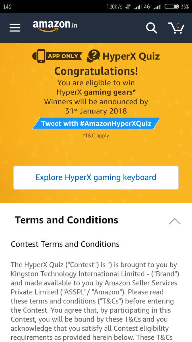 tanay_keshri_'s tweet photo. #AmazonHyperXQuiz @amazonIN https://t.co/FZiVS1xmjH