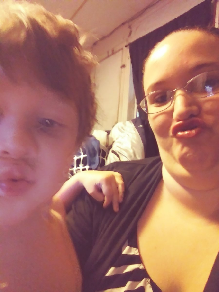 ExperimentzeroX's tweet image. Okay so. I'm super sorry I have not been streaming lately. I got a new job and its pretty exhausting mentally. Im still getting settled but I'm pretty sure that I will be streaming soon.  Heres a pic of me and my youngest son making faces at the camera. I look ridiculous. Enjoy.