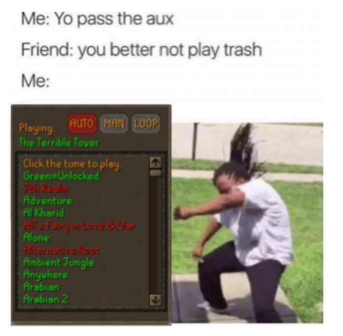 OldSchoolRS's tweet photo. Do you have in-game music on or off? https://t.co/vnlqJd5qpe