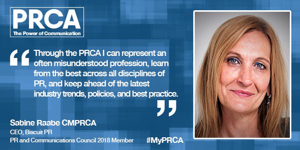 PRCA_HQ's tweet photo. @BiscuitByte has been elected to the PR and Communications Council 2018. Here's what she has to say #MyPRCA https://t.co/UwjTy43egR